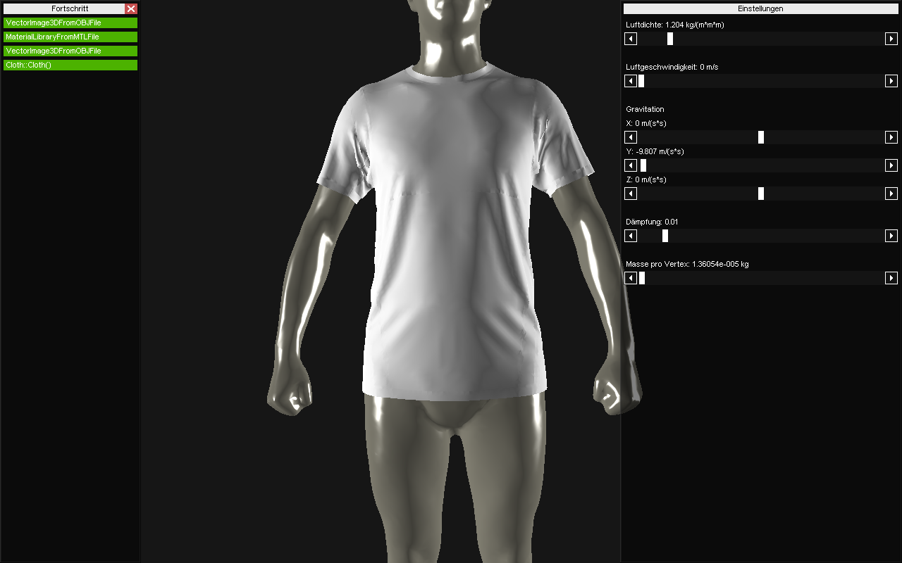 Screenshot Virtual Cloth